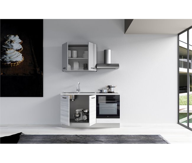 Conforama Cocina GILDA 2.0 L150 Izquierda Titanio Frassino y Light grey Devoluciones gratuitas