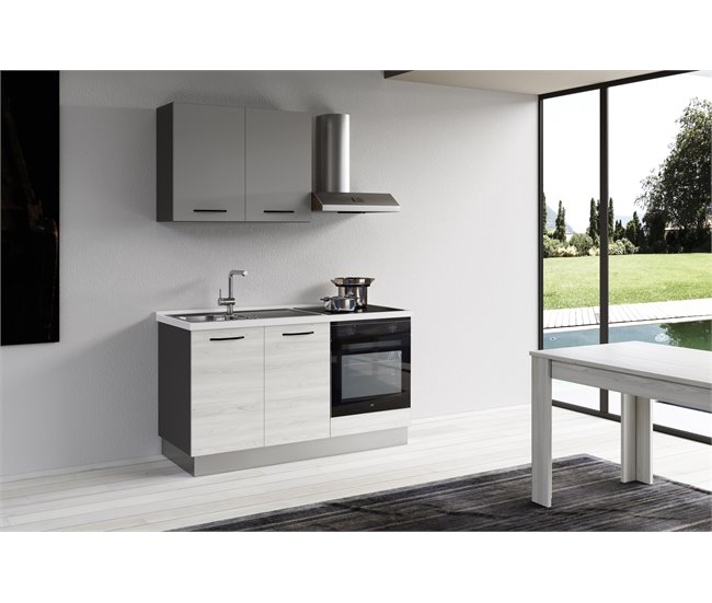 Conforama Cocina GILDA 2.0 L150 Izquierda Titanio Frassino y Light grey Devoluciones gratuitas