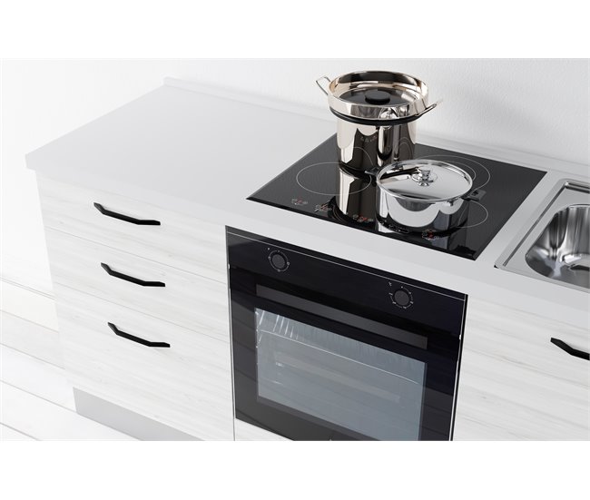 Conforama Cocina GILDA 2.0 L180 Derecha Titanio Frassino y Light grey 2025