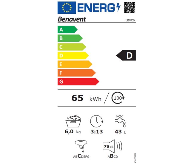 Conforama Lavadora carga frontal BENAVENT LBVC6 6kg 1000 RPM En línea