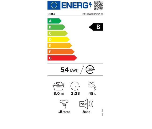 Conforama Lavadora carga frontal MIDEA MF100W80B/1/W-ES 8kg 1200 RPM Gran oferta