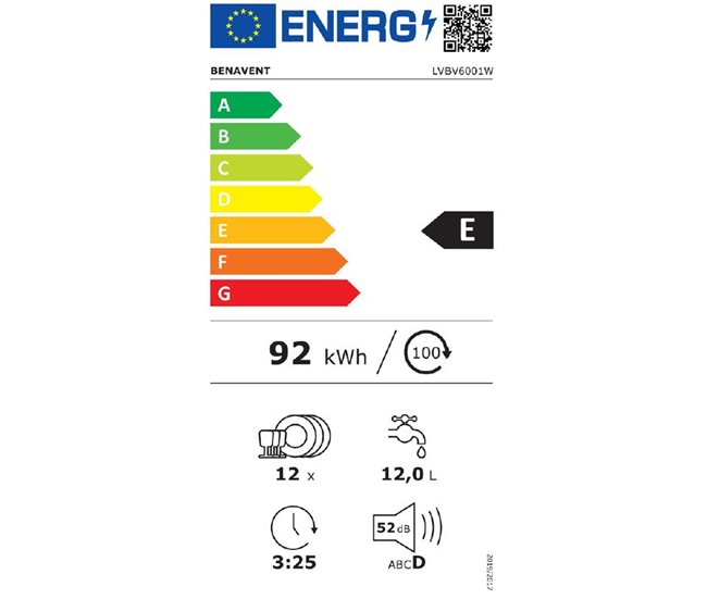 Conforama Lavavajillas 60cm BENAVENT LVBV6001W Envío gratis