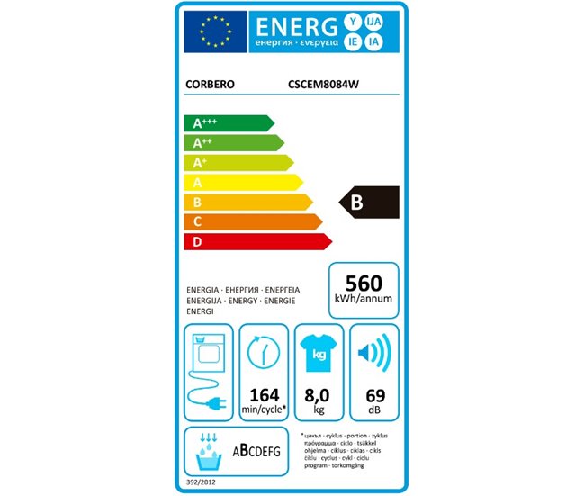 Conforama Secadora condensación CORBERO CSCEM8084W 8kg Último día