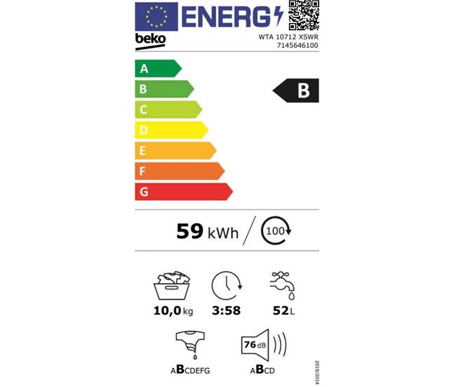 Conforama Lavadora carga frontal BEKO WTA 10712 XSWR 10kg 1400 RPM Precio de fábrica