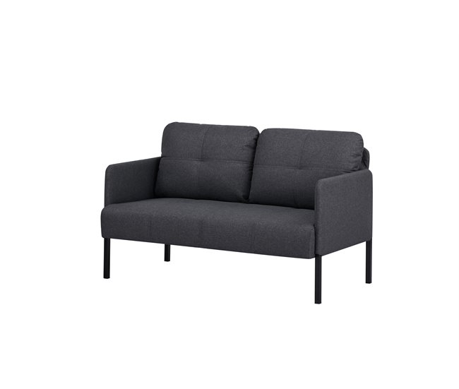 Conforama Sofá 2 plazas color gris oscuro POP Oferta especial de fábrica
