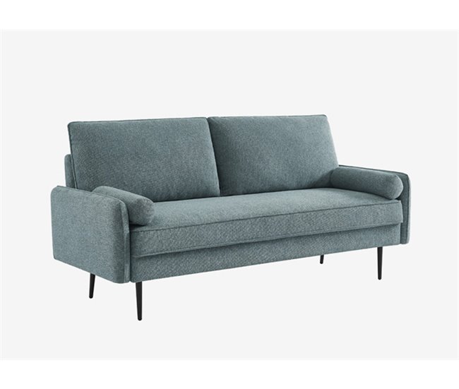 Conforama Sofá ZEKE de 2 plazas color azul Promoción trimestral