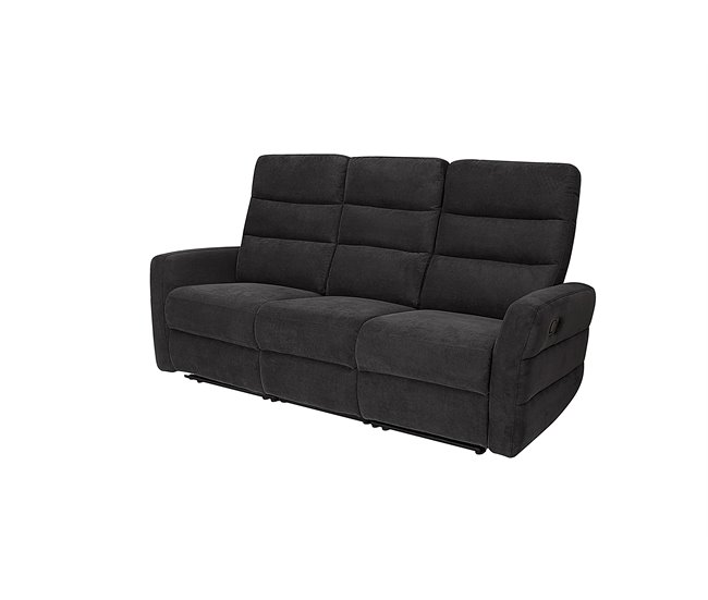 Conforama Sofá 3 plazas relax manual ZEUS color gris Grandes descuentos