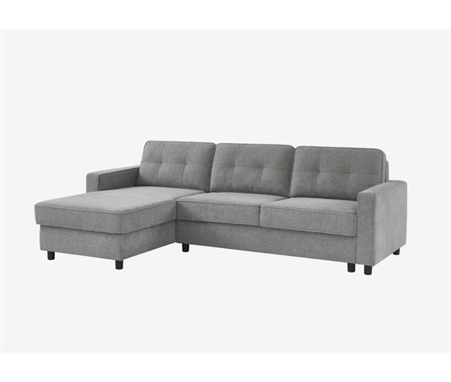 Conforama Chaise longue CIAN reversible gris Envío internacional gratuito