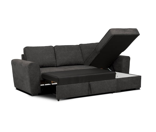 Conforama Chaise longue reversible con cama ASTON color antracita Tienda de fábrica