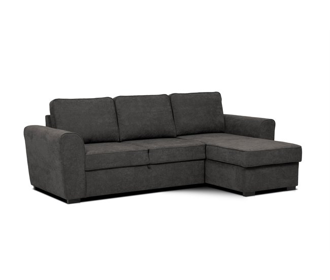 Conforama Chaise longue reversible con cama ASTON color antracita Tienda de fábrica