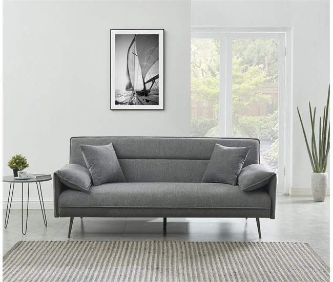 Conforama Sofá cama EIDEN 3 plazas color gris Ahorra y exporta