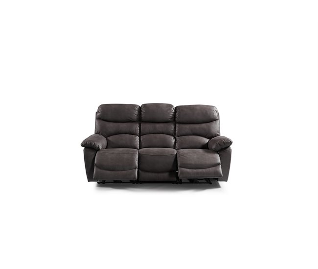 Conforama Sofá relax motorizado 3 plazas microfibra ESPRIT color marrón Precios de Black Friday