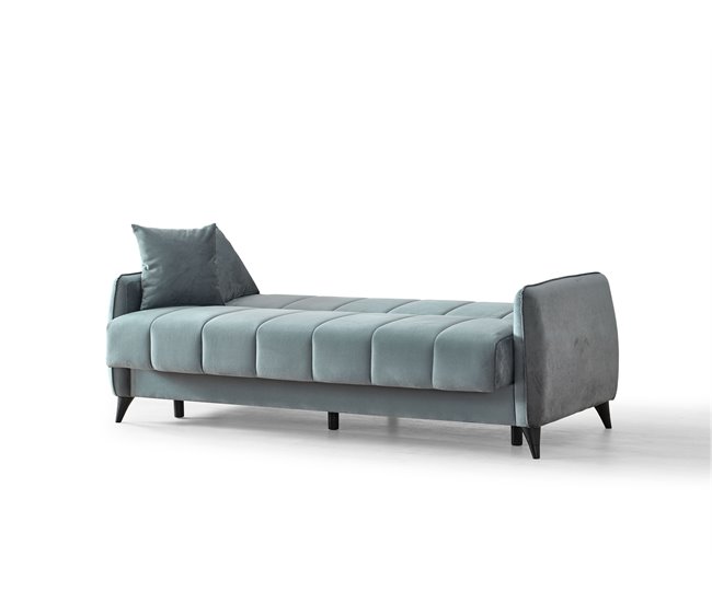 Conforama Sofá cama 3 plazas DIDO color azul Oferta exclusiva