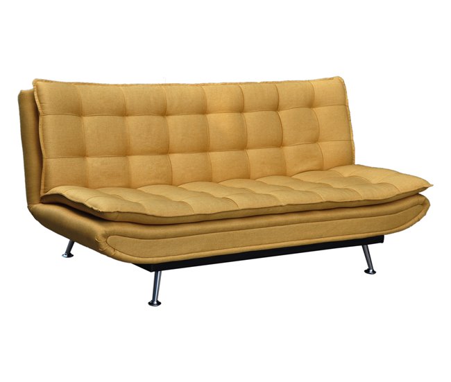 Conforama Sofá cama de tela WILLEM amarillo Última moda