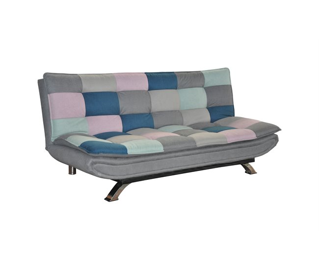 Conforama Sofá cama de tela MARIE estampado multicolor Descuento por venta flash