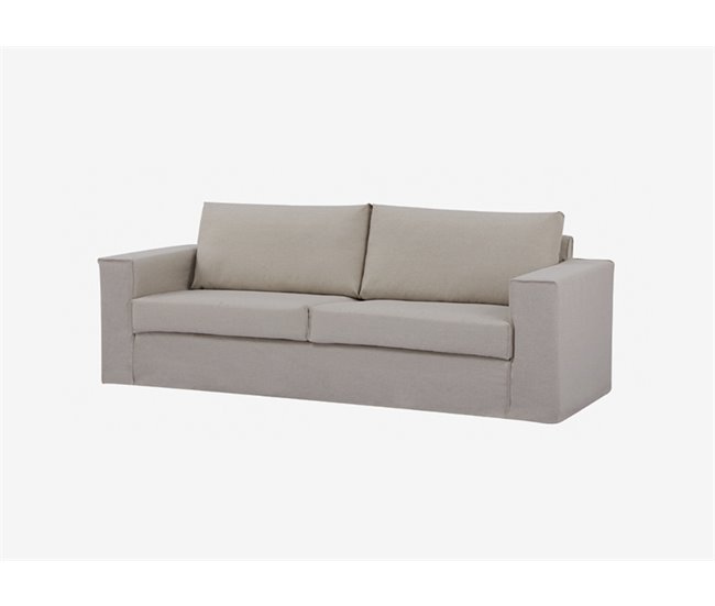 Conforama Sofá fijo JUNO 3 plazas color beige Ofertas de temporada