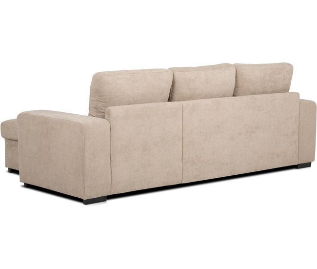 Conforama Chaise longue reversible de tela con cama HARRY color camel Rebajas de fin de temporada
