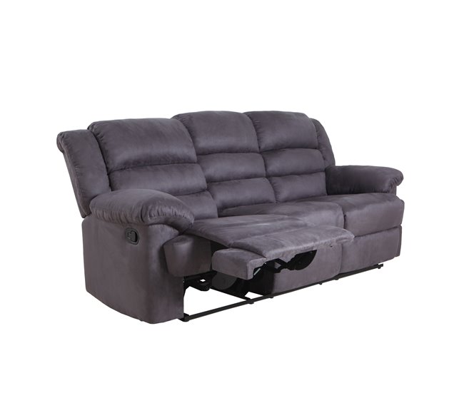 Conforama Sofá relax 3 plazas BERRY color antracita Precio ultrabajo