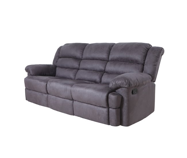 Conforama Sofá relax 3 plazas BERRY color antracita Precio ultrabajo