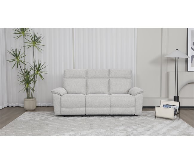 Conforama Sofá ALOISE 3 plazas relax manual beige Devoluciones gratuitas