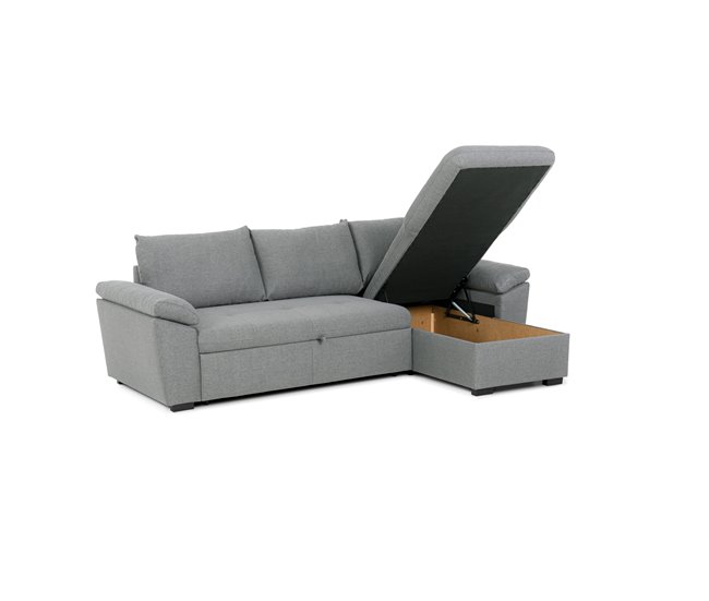 Conforama Chaise longue con cama reversible color gris ANTON 2025