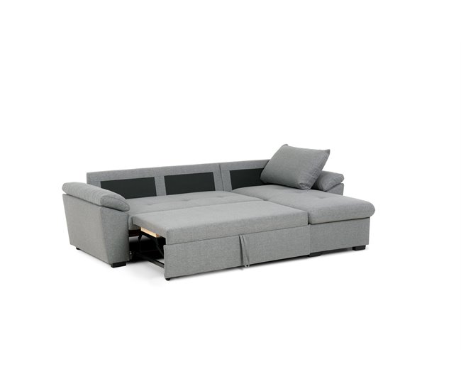 Conforama Chaise longue con cama reversible color gris ANTON 2025