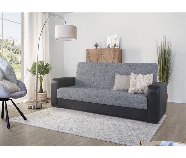 Conforama Sofá cama PRIMA color grisy negro Outlet