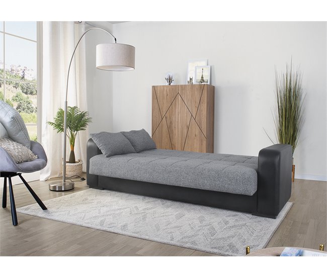Conforama Sofá cama PRIMA color grisy negro Outlet