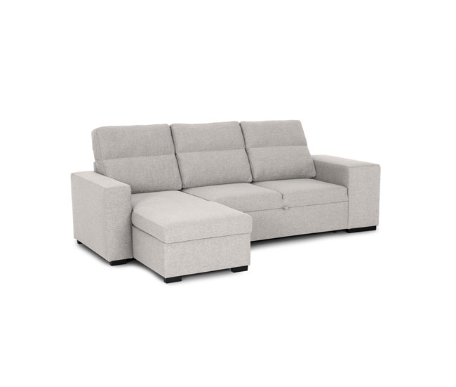 Conforama Chaise longue con cama HARRISON lado reversible color beige Outlet online