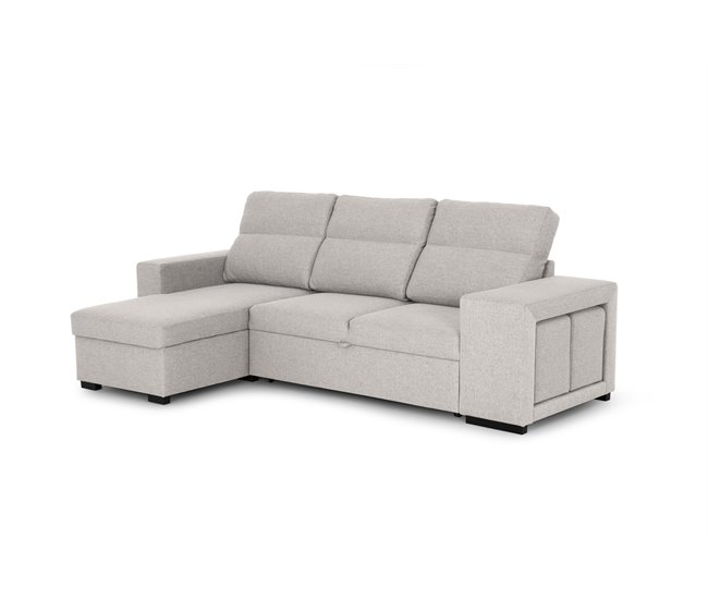 Conforama Chaise longue con cama HARRISON lado reversible color beige Outlet online