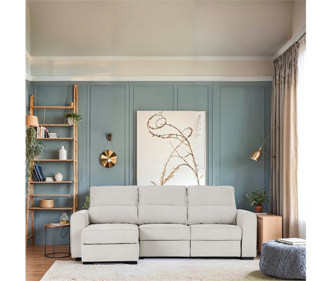Conforama Chaise longue con cama CONNOR color beige Rebajas