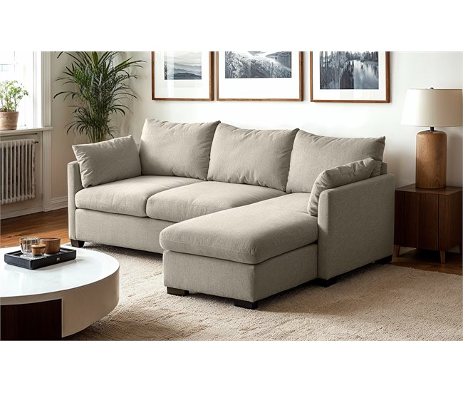 Conforama Chaise longue con cama revesible color beige SYCO 2 Venta caliente
