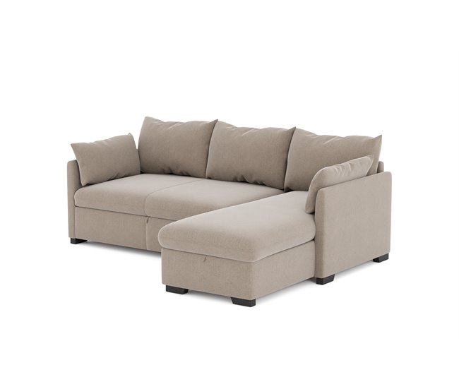 Conforama Chaise longue con cama revesible color beige SYCO 2 Venta caliente