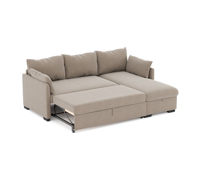 Conforama Chaise longue con cama revesible color beige SYCO 2 Venta caliente