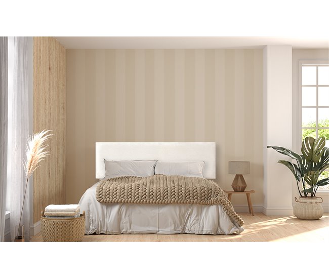 Conforama Cabecero DEGAS tejido blanco 160x50cm Liquidación