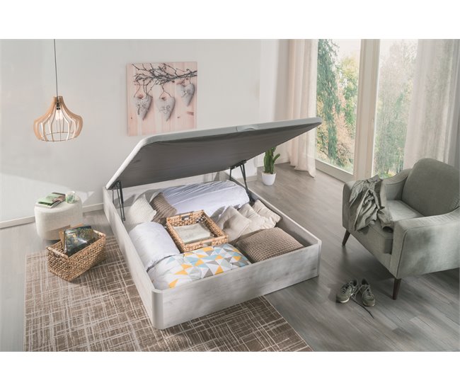 Conforama Canapé madera WOOD SPACE snow 135x190 Mejor oferta