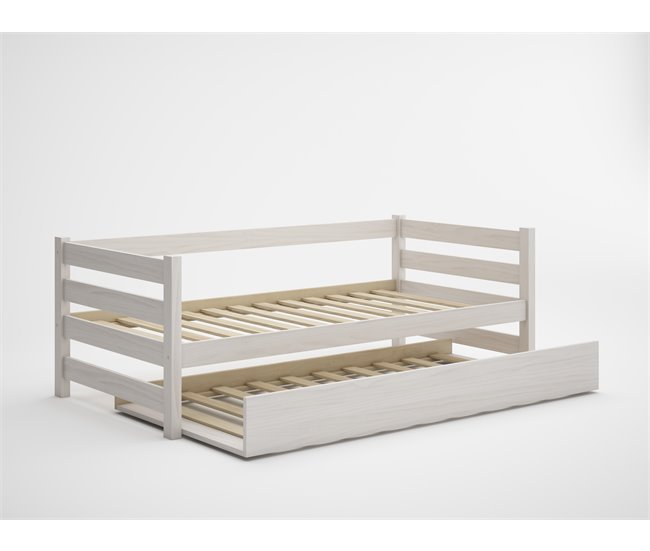 Conforama Cama nido EKO II madera maciza blanqueada 90x190cm Rebajas top