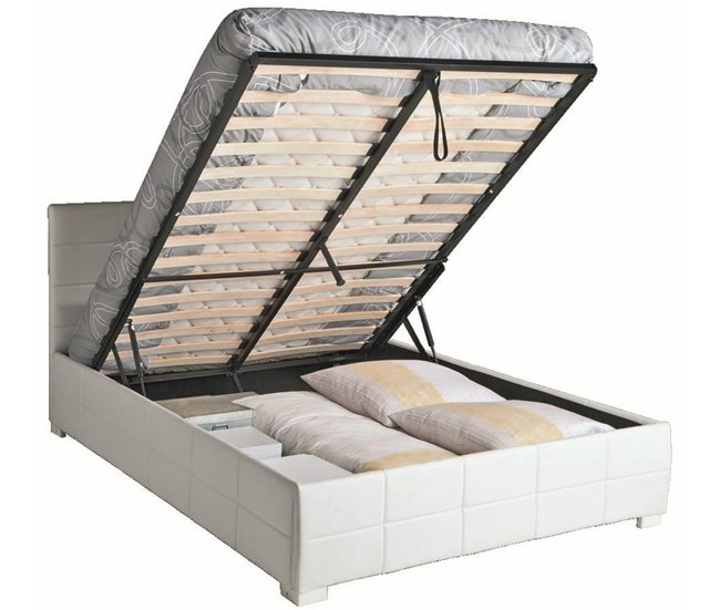 Conforama Cama CUORE 135/140x190cm color blanco Solo hoy
