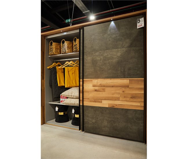 Conforama Armario RICCIANO puertas correderas 230x215cm roble Grandes descuentos