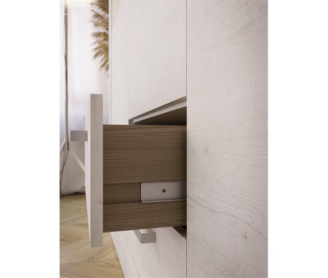 Conforama Armario VERONA puertas batientes y 2 cajones 170x199cm roble Liquidación