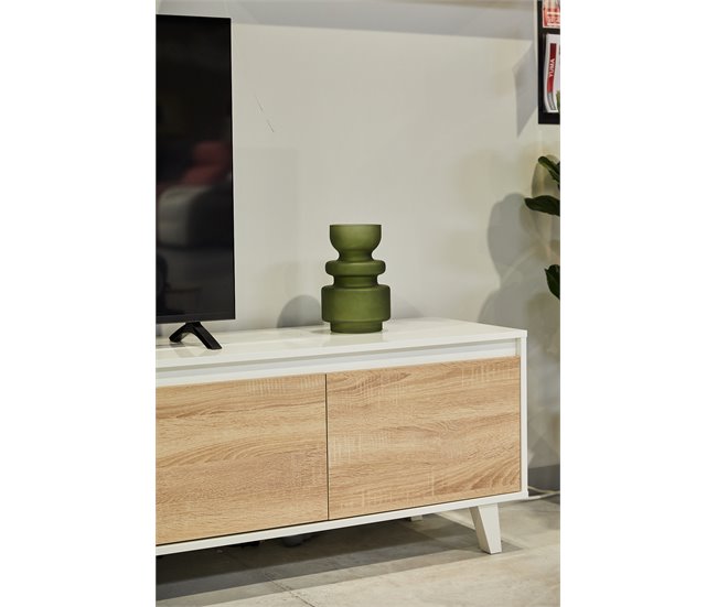 Conforama Mueble de salón LINE color blanco y roble En oferta