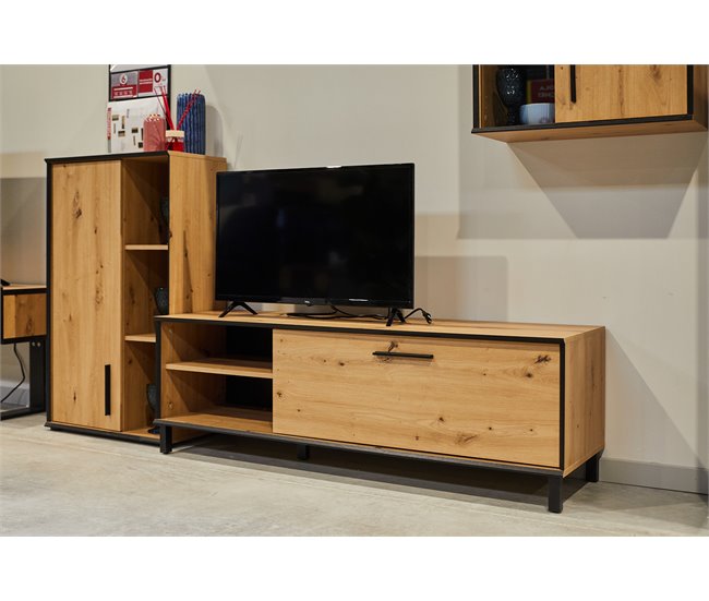 Conforama Mueble compacto de TV PORTOPINO 236 cm roble Oferta exclusiva