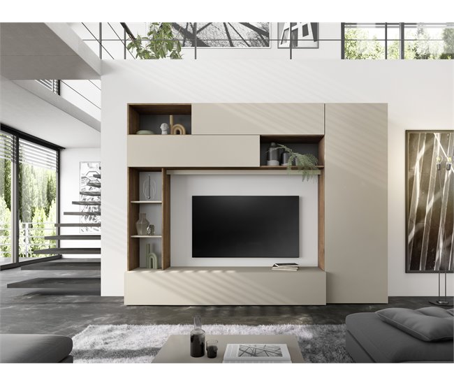 Conforama Compacto tv visón y roble PRATIKO Última moda