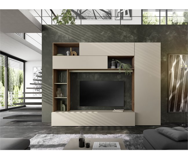 Conforama Compacto tv visón y roble PRATIKO Última moda
