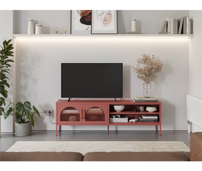 Conforama Mueble tv DIORA 160cm terracota Outlet online