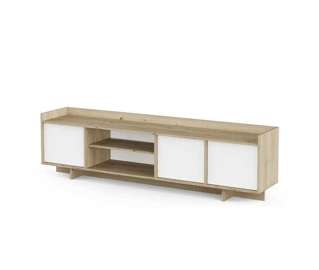 Conforama Mueble tv 180cm 3 puertas roble y blanco CLAP Rebajas