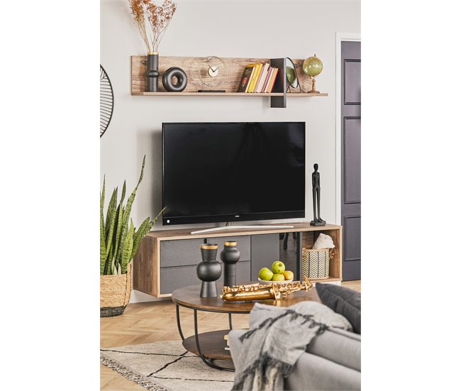 Conforama Mueble TV JOKKAZ color roble y negro Los más vendidos