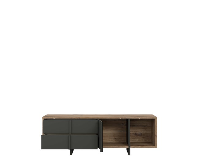 Conforama Mueble TV JOKKAZ color roble y negro Los más vendidos
