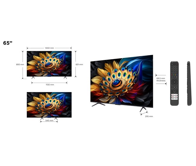 Conforama TV 65 pulgadas TCL 65C655 QLED Smart TV 3 HDMI 1 USB Tienda