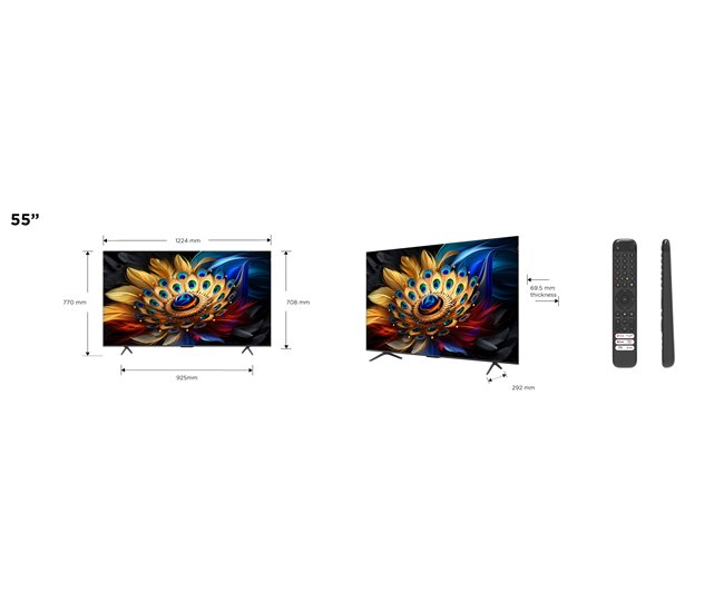 Conforama TV 55 pulgadas TCL 55C655 QLED Smart TV 3 HDMI 1 USB Tienda